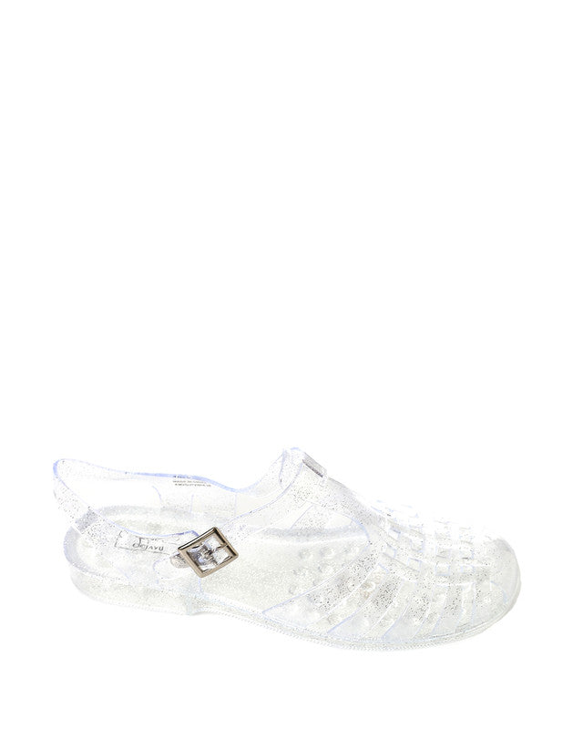 KND-DJTV-016 Glittery Transparent  Flat Sandals