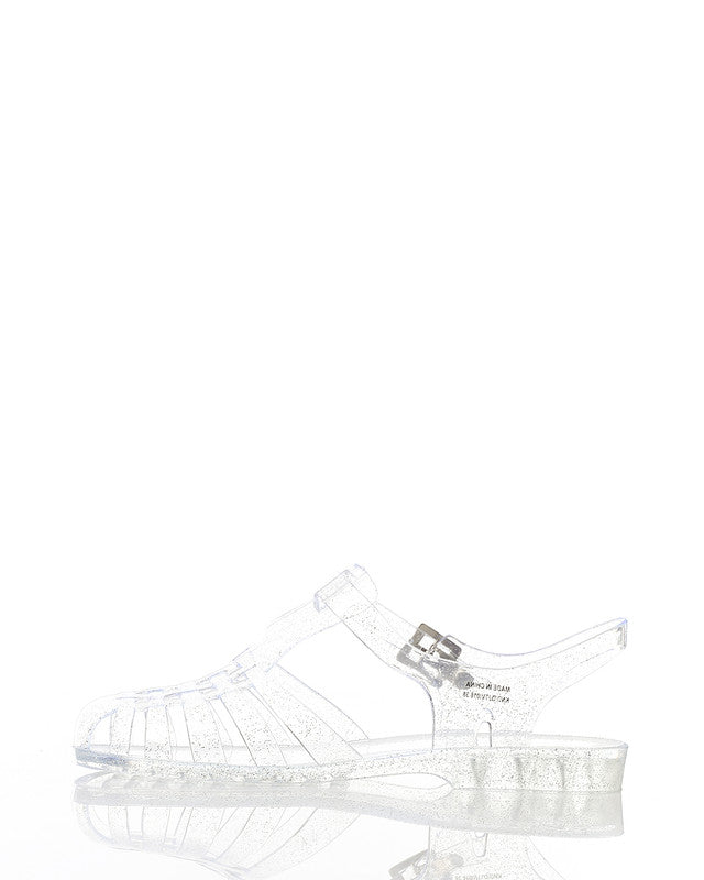 KND-DJTV-016 Glittery Transparent  Flat Sandals