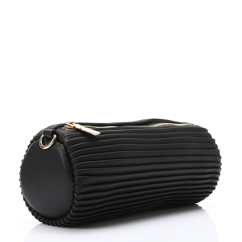 LID-DJTV-006 Zipper Closure Plisse Cross Bag