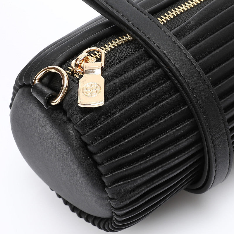LID-DJTV-006 Zipper Closure Plisse Cross Bag