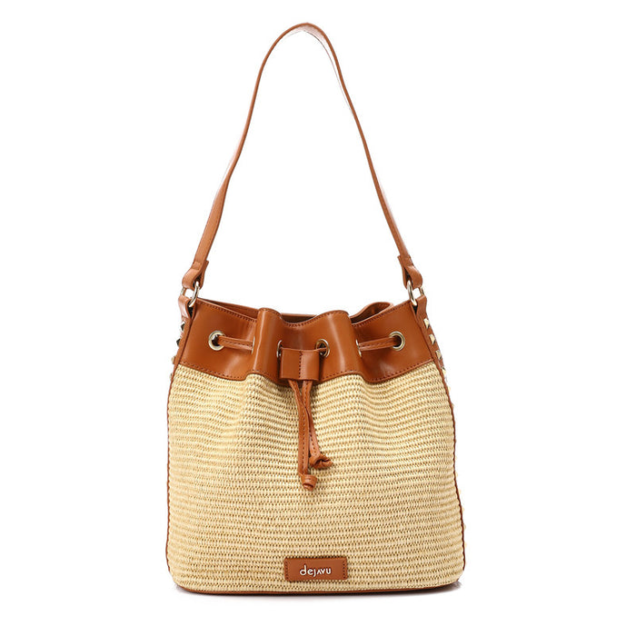 LID-DJTV-009 Studded Drawstring Shoulder Bag