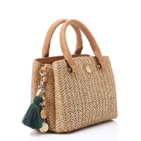 LID-DJTV-022 Straw Cross Body Bag - Havana