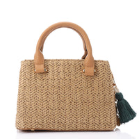 LID-DJTV-022 Straw Cross Body Bag - Havana