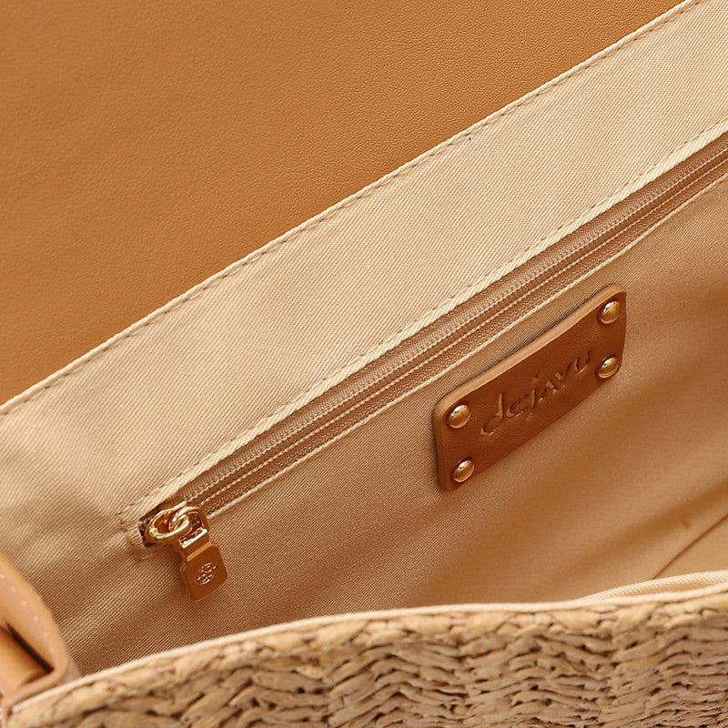 LID-DJTV-023 Havana Straw Cross Body Bag