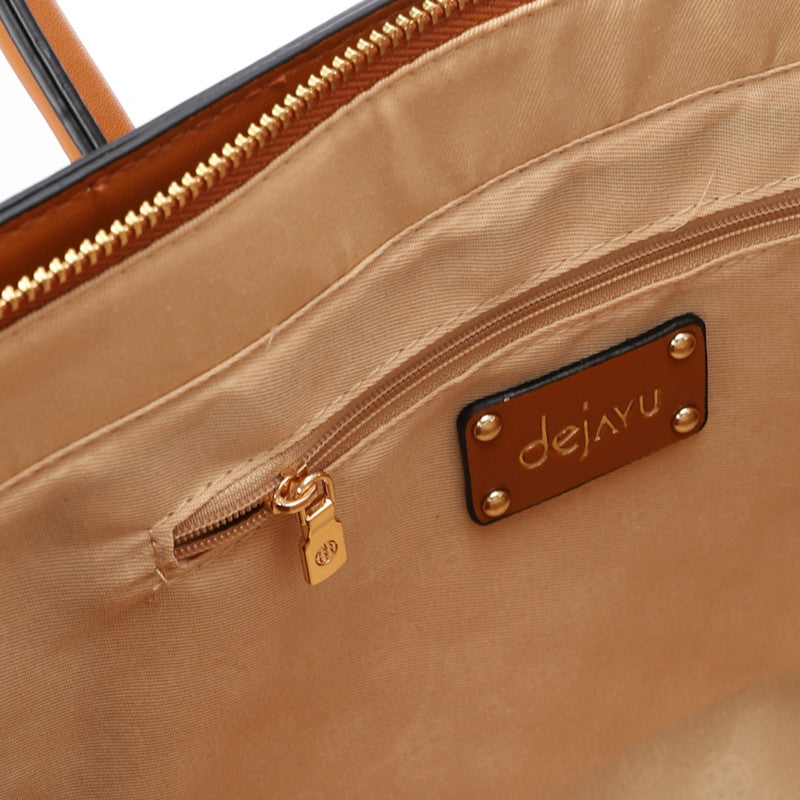 LID-DJTV-025 Stitched Pattern Top Handle Bag