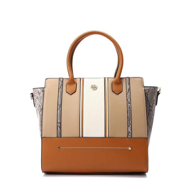 LID-DJTV-026 Tri-Tone Reptile Top Handle Bag
