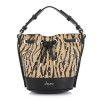 LID-DVTV-036 Zebra Studded Bucket Bag