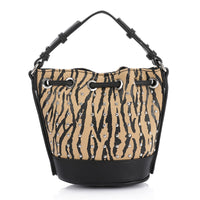 LID-DVTV-036 Zebra Studded Bucket Bag