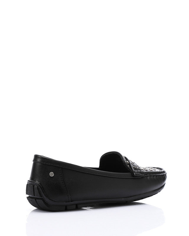 RUI-DJTV-002 Studs Flat Loafer - Black