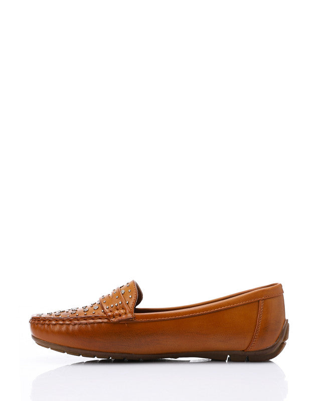 RUI-DJTV-002 Studs Flat Loafer - Black