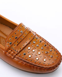 RUI-DJTV-002 Studs Flat Loafer - Black
