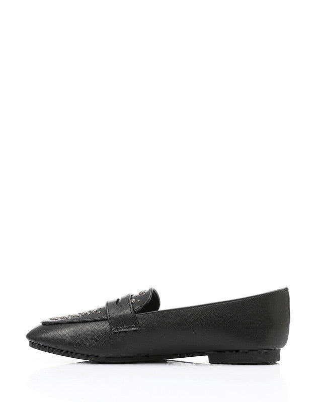 WAH-DVTX-008 Studed Strap Leather Loafer