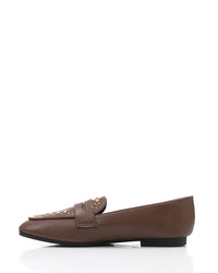WAH-DVTX-008 Studed Strap Leather Loafer