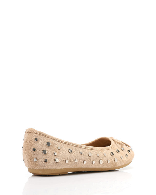 WAH-DVTX-011 Suede Studded Ballerina