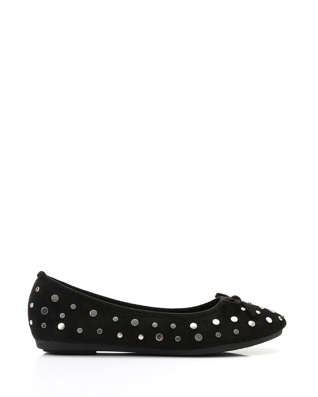 WAH-DVTX-011 Suede Studded Ballerina