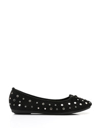 WAH-DVTX-011 Suede Studded Ballerina