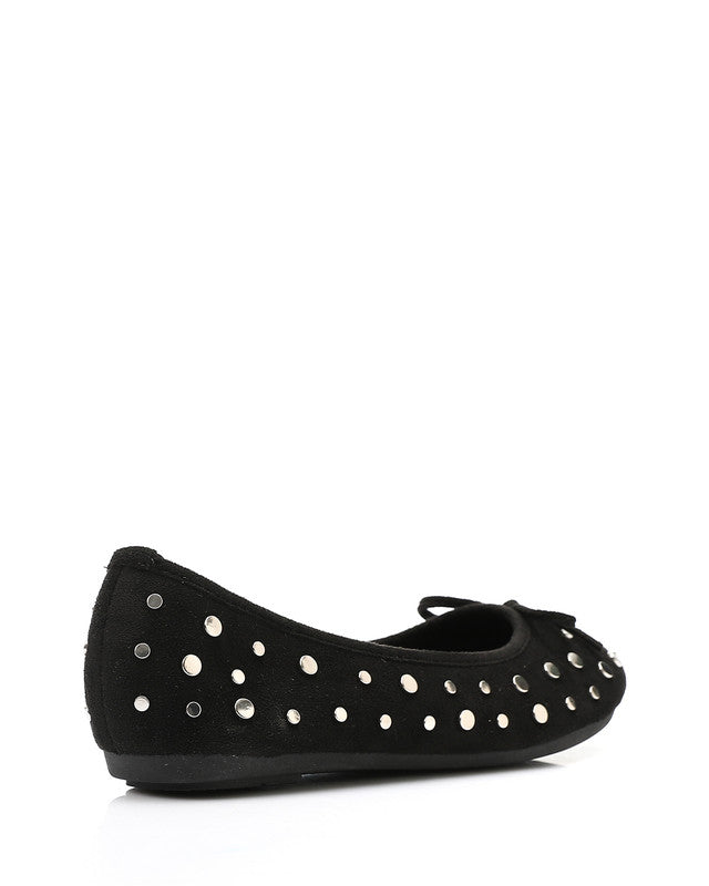 WAH-DVTX-011 Suede Studded Ballerina