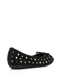 WAH-DVTX-011 Suede Studded Ballerina