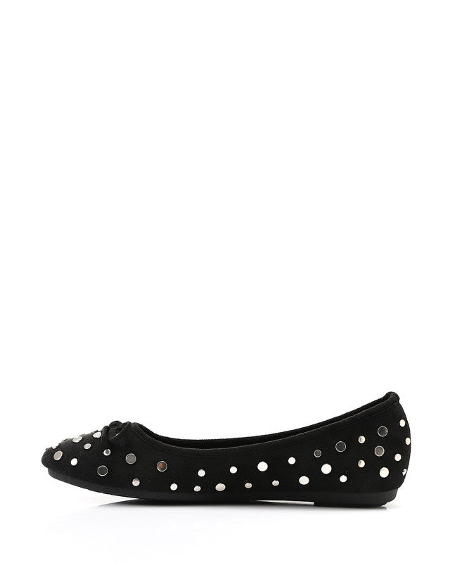 WAH-DVTX-011 Suede Studded Ballerina