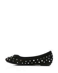 WAH-DVTX-011 Suede Studded Ballerina