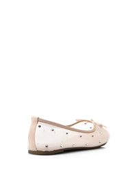 XIE-DJTV-001 Crystal Dot Mesh Ballet Flat