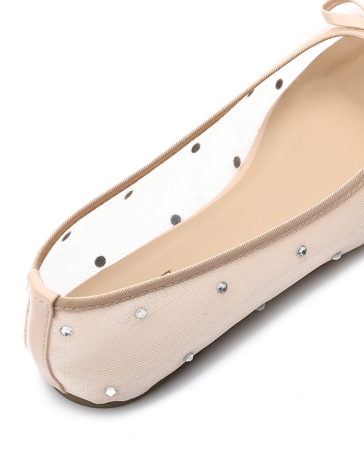 XIE-DJTV-001 Crystal Dot Mesh Ballet Flat