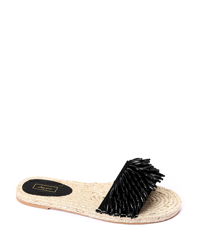 JAL-DJTH-005 Plastic Upper Fringes Slipper