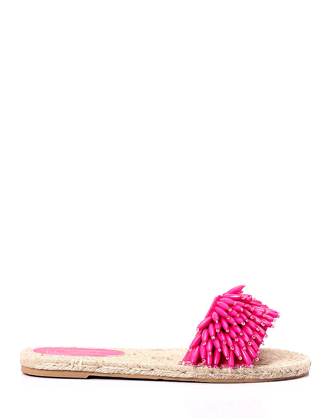 JAL-DJTH-005 Plastic Upper Fringes Slipper