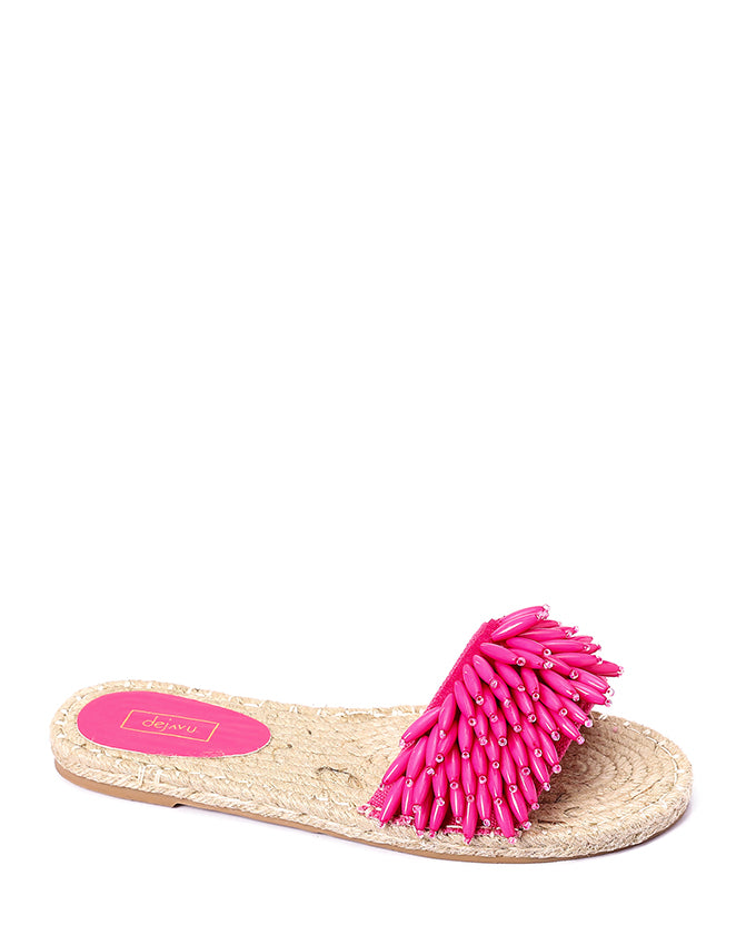JAL-DJTH-005 Plastic Upper Fringes Slipper