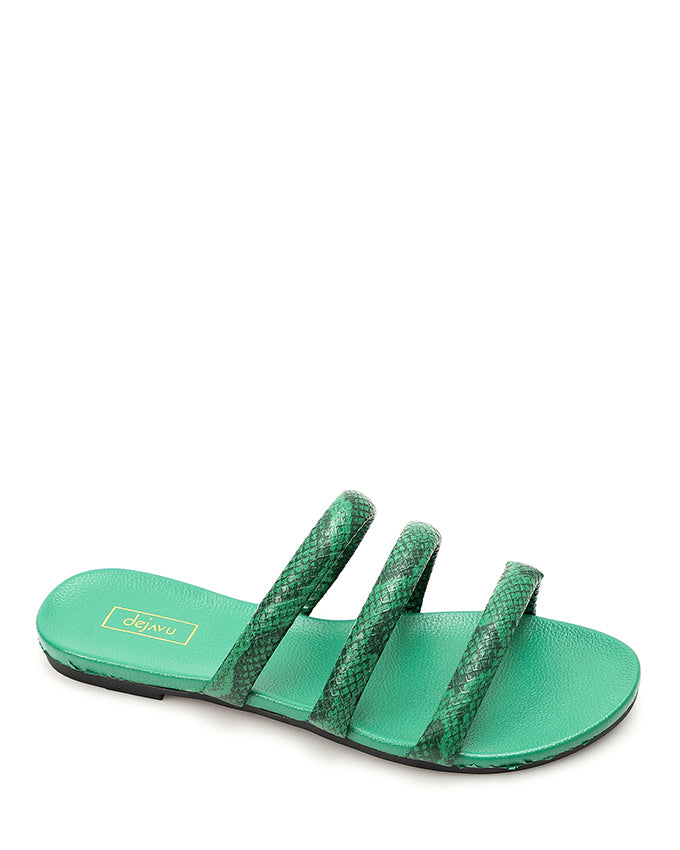 JAL-DJTT-007 Reptile Decoratve Strapped Flat Slipper