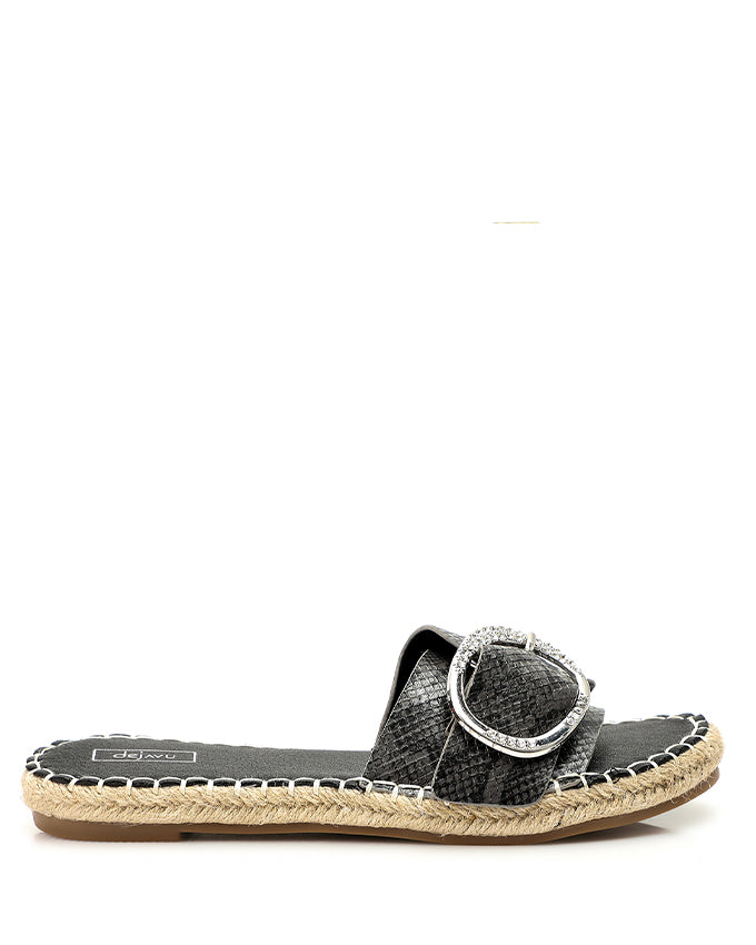 JAL-DJTT-026 Reptile Leather Flat Slipper