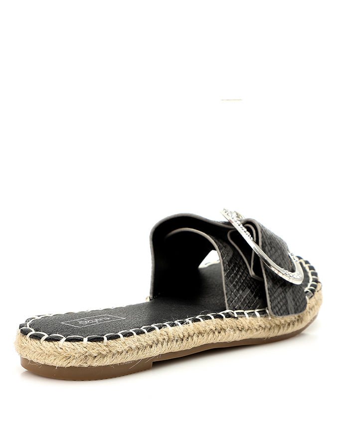 JAL-DJTT-026 Reptile Leather Flat Slipper