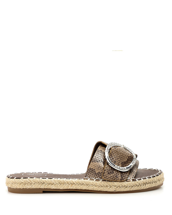 JAL-DJTT-026 Reptile Leather Flat Slipper