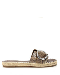 JAL-DJTT-026 Reptile Leather Flat Slipper