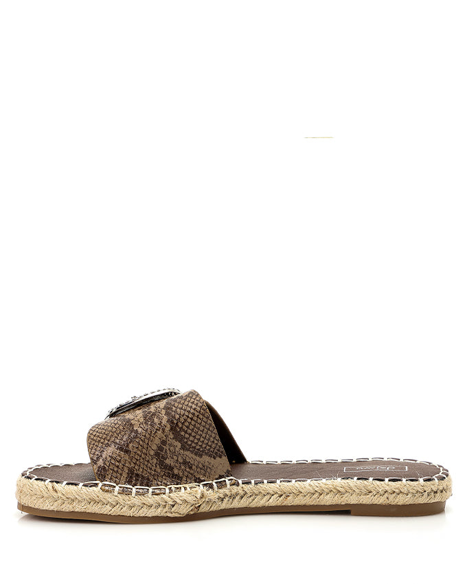 JAL-DJTT-026 Reptile Leather Flat Slipper