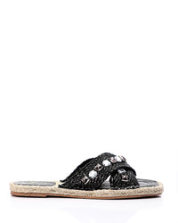 JAL-DJTT-033 Cross Strapped Straw Slippers