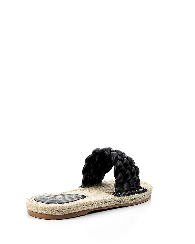 JAL-DJTT-034 Braided Open Toe Straw Slipper