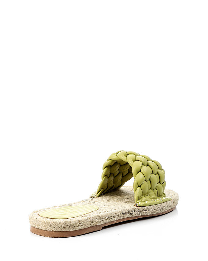 JAL-DJTT-034 Braided Open Toe Straw Slipper