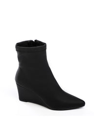 SUN-DVTH-018 Wedge Leather Ankle Boot