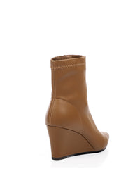 SUN-DVTH-018 Wedge Leather Ankle Boot