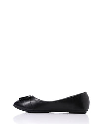 FAN-DJTF-005 Decorative Buckle Slip On Leather Flats