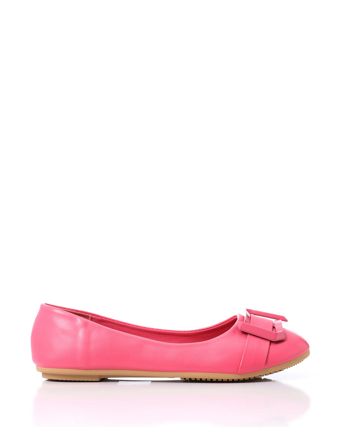 FAN-DJTF-005 Decorative Buckle Slip On Leather Flats