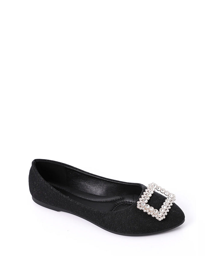 FAN-DJTF-009 Studded Throat Leather Flats