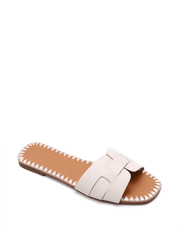 FAN-DJTF-020 Stitching Leather Slippers