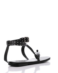 FAN-DJTF-023 Allover Studded Sandals With Buckle Closure