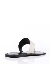 FAN-DJTF-024 Reptile Pattenred Leather Slippers