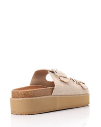 FAN-DJTF-026 Tiny Checkered Straps Soft Textile Slippers