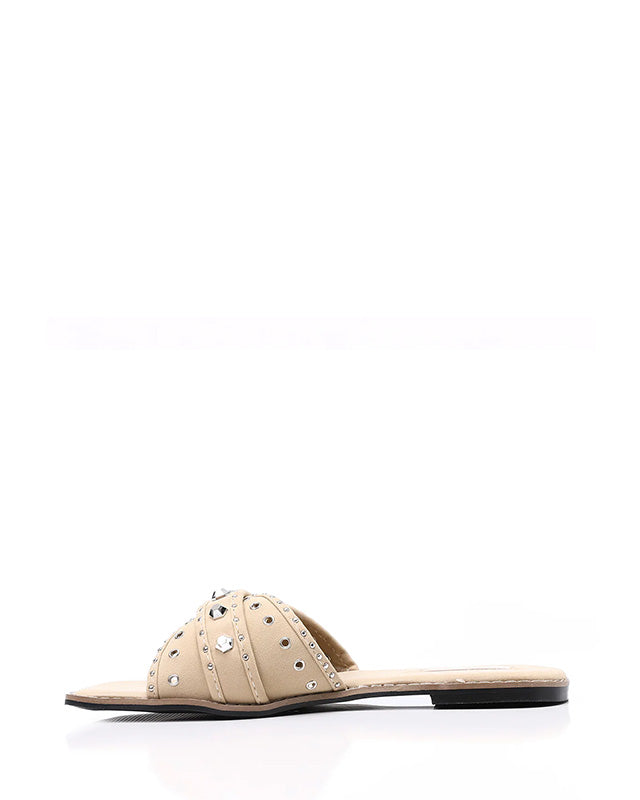 FAN-DJTF-027 Studded Light Vintage Denim Slippers
