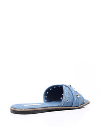 FAN-DJTF-027 Studded Light Vintage Denim Slippers