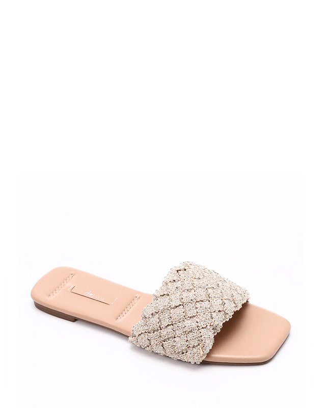 FAN-DJTF-031 Slip On Flat Bling-Bling Slippers